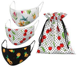 'Fruity and Floral' Trio including Mask Pouch - The Three Maskateers